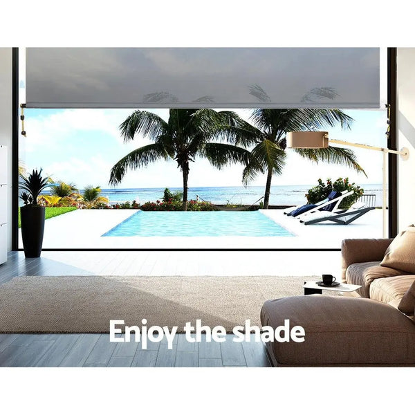 Set of 2 Instahut Outdoor Blinds Roll Down Awning Straight Drop Patio 3.0X2.5M Deals499