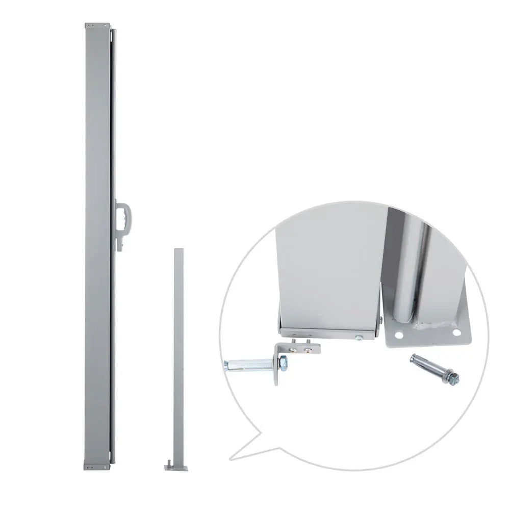 Set of 2 Instahut Side Awning Sun Shade Outdoor Blinds Retractable Screen 2X3M GR Deals499