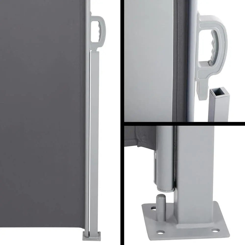 Set of 2 Instahut Side Awning Sun Shade Outdoor Blinds Retractable Screen 2X3M GR Deals499