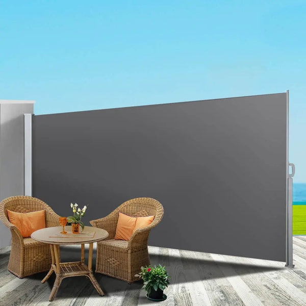 Set of 2 Instahut Side Awning Sun Shade Outdoor Blinds Retractable Screen 2X3M GR Deals499