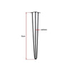 Set of 4 Industrial 3 - Rod Retro Hairpin Table Legs 12mm Steel Bench Desk - 71cm Black Deals499