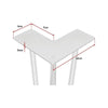 Set of 4 Industrial 3 - Rod Retro Hairpin Table Legs 12mm Steel Bench Desk - 71cm White Deals499