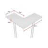 Set of 4 Industrial Retro Hairpin Table Legs 12mm Steel Bench Desk - 71cm White Deals499