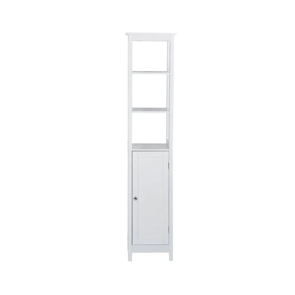 Sian Bathroom Tall Storage Cabinet Organiser With Shelves - White Deals499