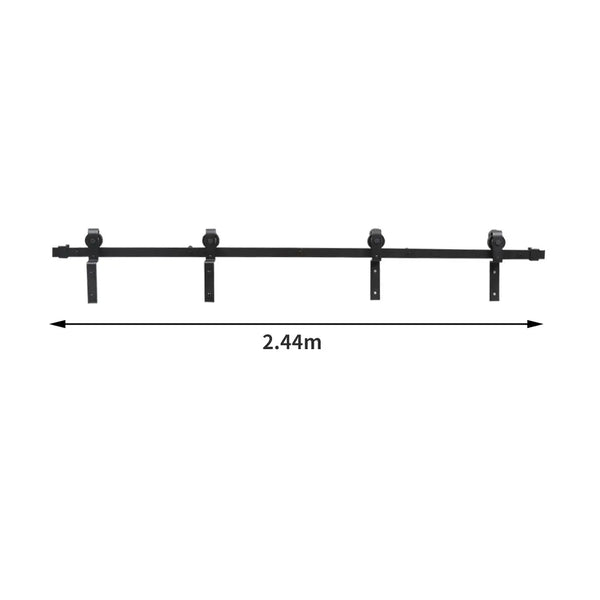 Sliding Barn Door Hardware Track Double Overlap Classic Kits 2.44M Deals499
