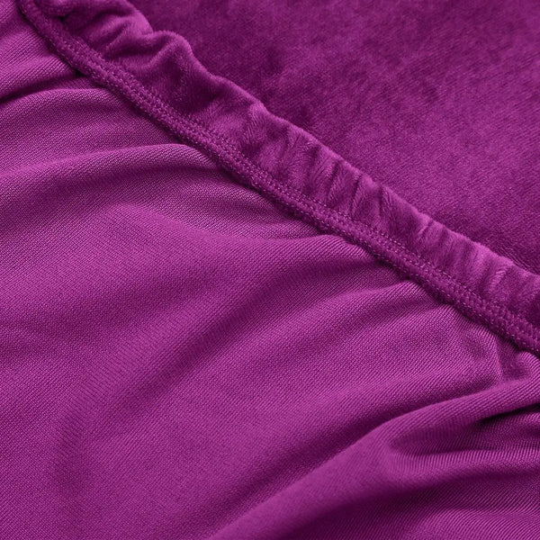 Sofa Cover Couch High Stretch Super Soft Plush Protector Slipcover 4 Seater Wine Deals499