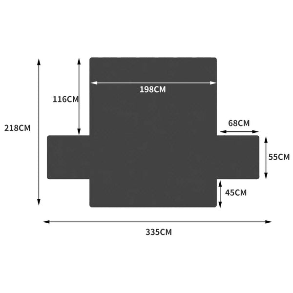 Sofa Cover Couch Lounge Protector Quilted Slipcovers Waterproof Grey 335cm x 218cm Deals499