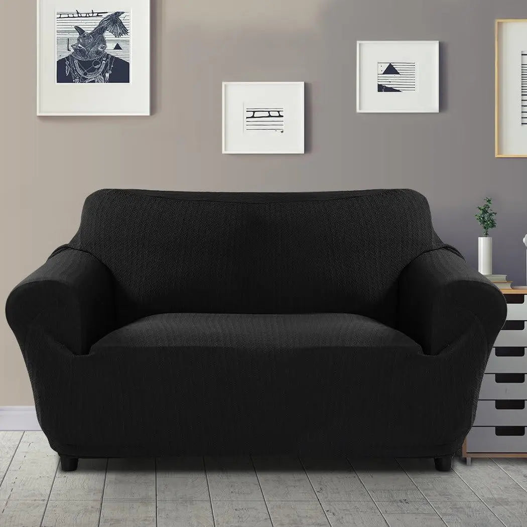 Sofa Cover Slipcover Protector Couch Covers 3-Seater Black Deals499