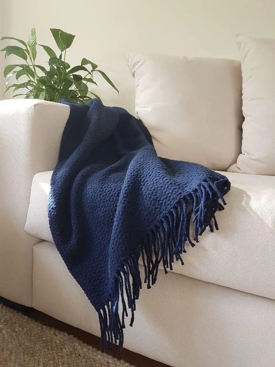 Soho Throw - Wool Blend - Navy Deals499