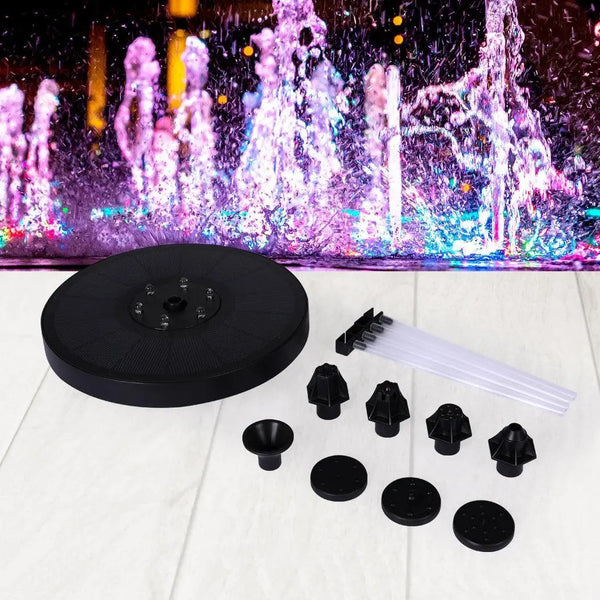 Solar Powered Water Fountain Power Floating Kit Garden Pond Pool Bird Led Colour Deals499