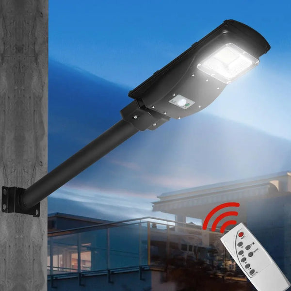 Solar Sensor LED Street Lights Flood Garden Wall Light Motion Pole Outdoor 30W Deals499