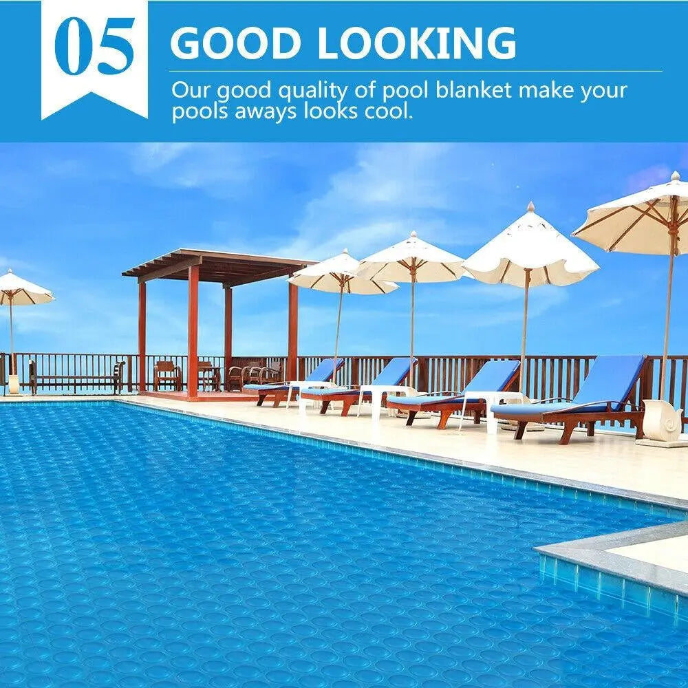Solar Swimming Pool Cover 500 Micron Outdoor Blanket Isothermal Bubble 7 Size Deals499