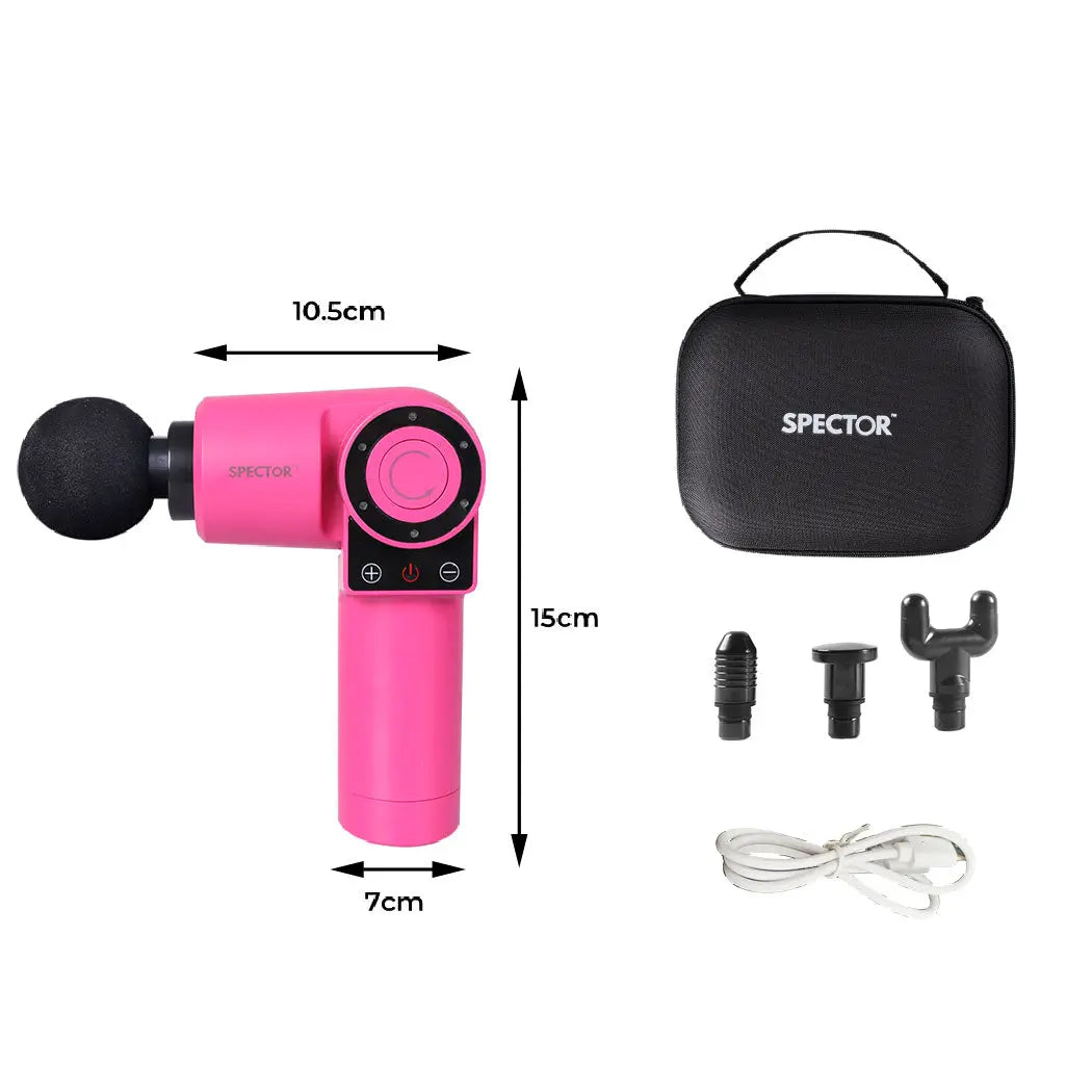 Spector Massage Gun 90° Rotatable Pocket Massager Tissue Muscle Percussion Pink Deals499