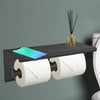 Stainless Steel Paper Roll Holders Towel Tissue Bath Toilet Double Storage Hooks Deals499