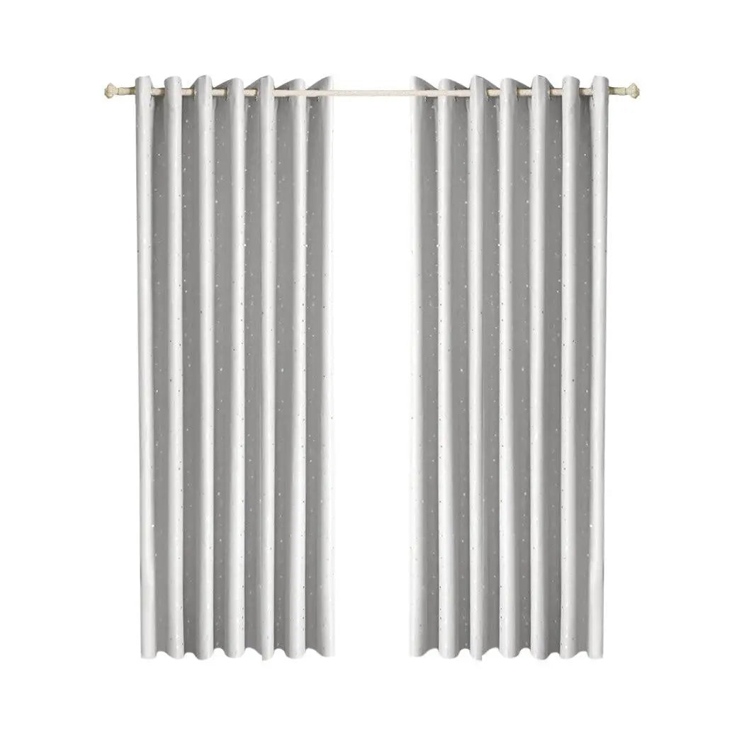 Star Blockout Blackout Curtains 3 Layers Eyelet Pure Fabric Room Darkening Deals499
