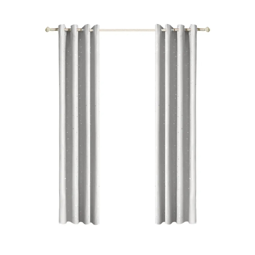 Star Blockout Blackout Curtains 3 Layers Eyelet Pure Fabric Room Darkening Deals499