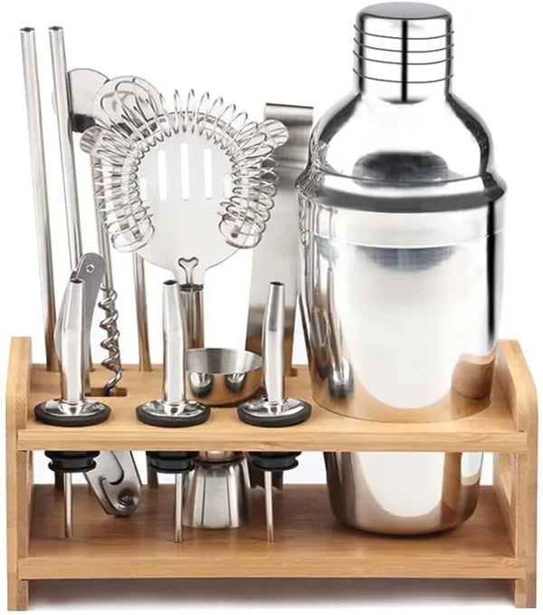 Steel Shaker Cocktail Bar Set Kit with 13 Pieces Bar Utensils Deals499