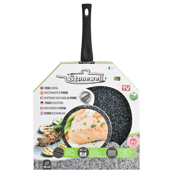 Stonewell 28cm Pan Kitchen Non Stick Cookware Frypan Black Deals499