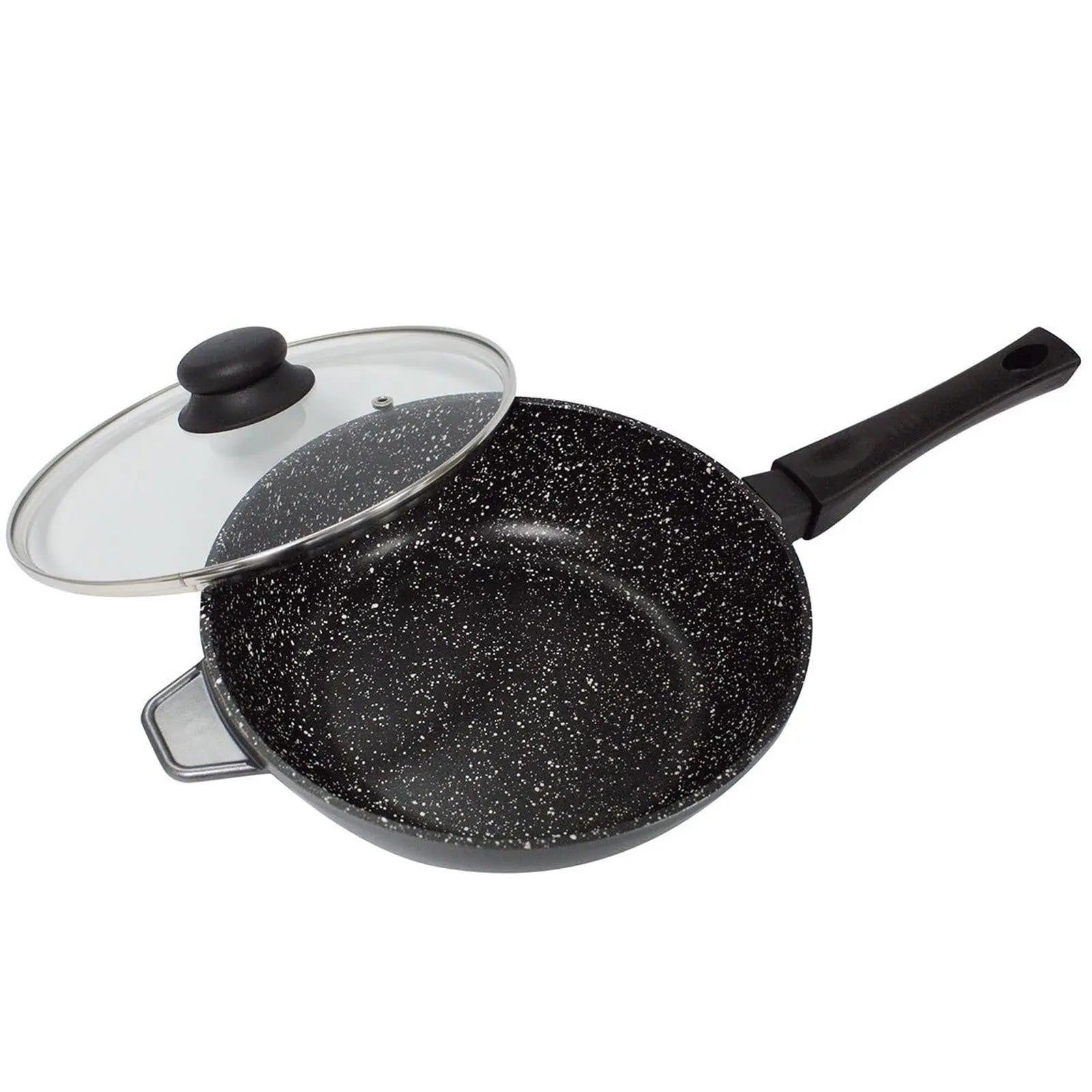 Stonewell Deep Pan 28cm With Lid Non Stick Cookware Kitchen Black Deals499