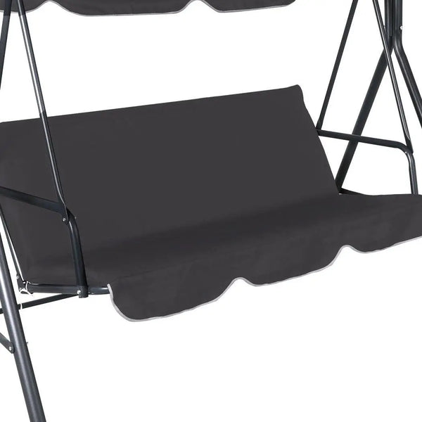 Swing Chair Hammock Outdoor Furniture Garden Canopy Cushion 3 Seater Chairs Grey Deals499