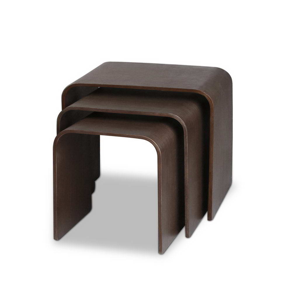 Artiss Set of 3 Wooden Coffee Table - Walnut Deals499