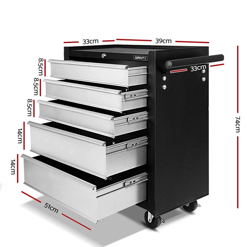 Giantz 14 Drawers Toolbox Chest Cabinet Mechanic Trolley Garage Tool Storage Box Deals499