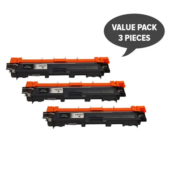 TN-251 Black Premium Generic Toner (Set of 3) BROTHER