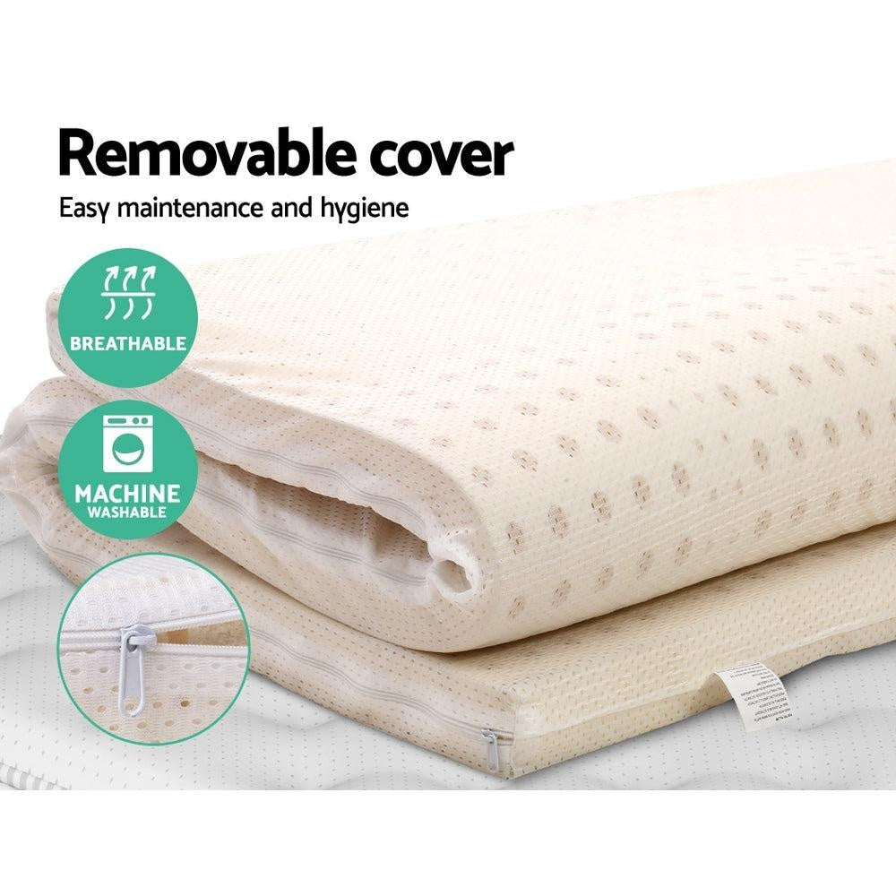 Giselle Bedding Pure Natural Latex Mattress Topper 7 Zone 5cm Double Giselle