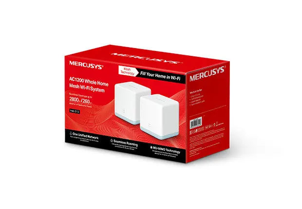 TP-LINK Halo S12(2-pack) AC1200 Whole Home Mesh Wi-Fi 1167Mbps System, One Unified Network, Seamless Roaming, Coverage Up To 260sqm TP-LINK