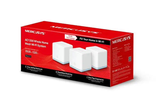 TP-LINK Halo S12(3-pack) AC1200 Whole Home Mesh Wi-Fi 1167Mbps System, One Unified Network, Seamless Roaming, Coverage Up To 320sqm TP-LINK