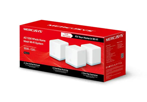TP-LINK Halo S12(3-pack) AC1200 Whole Home Mesh Wi-Fi 1167Mbps System, One Unified Network, Seamless Roaming, Coverage Up To 320sqm TP-LINK