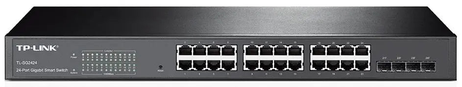 TP-LINK T1600G-28TS (TL-SG2424) JetStream 24-Port Gigabit Smart Switch with 4 Combo SFP Slots 802.1Q VLAN L2/L3/L4 QoS IGMP Snooping TP-LINK
