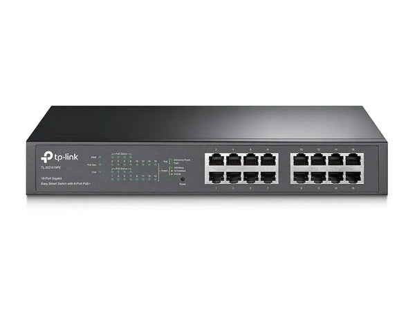 TP-LINK TL-SG1016PE JetStream 16-Port Gigabit Desktop/Rackmount Switch with 8-Port PoE+ 32Gbps IEEE 802.3af/at Priority Function Mac Address TP-LINK