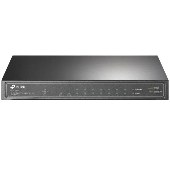 TP-LINK TL-SG1210P 10-Port Gigabit Desktop Switch with 8-Port PoE+ IGMP Snooping 1 Gigabit SFP Slot, Fanless TP-LINK