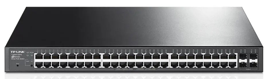 TP-LINK TL-SG2452P T1600G-52PS JetStream 48-Port Gigabit Smart Switch with 4 SFP Slots 384W PoE+ 802.1Q VLAN Port Security Storm control L2/L3/L4 (LS) TP-LINK