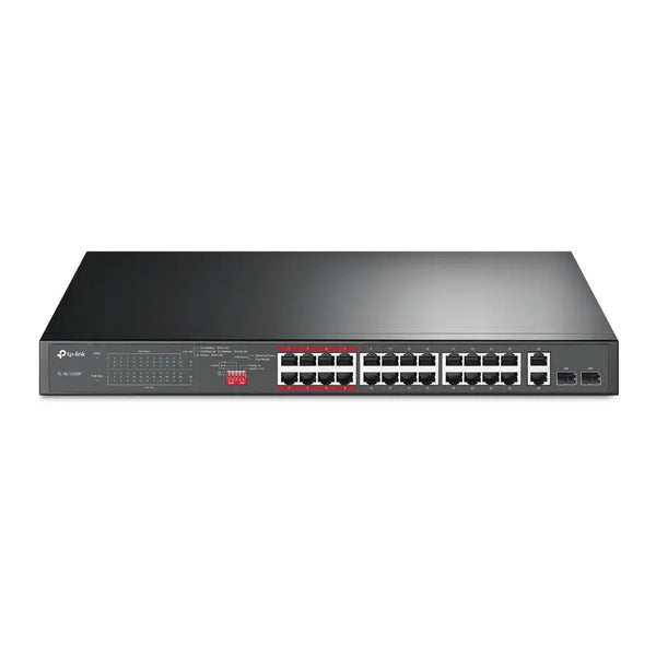 TP-LINK TL-SL1226P 24-Port 10/100Mbps + 2-Port Gigabit Unmanaged PoE+ Switch TP-LINK
