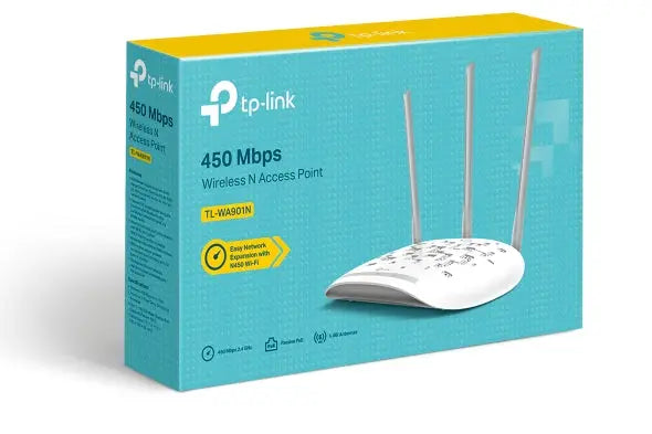 TP-LINK TL-WA901N 450Mbps Wireless N Access Point 2.4GHz (450Mbps) 802.11bgn Fixed Omni Directional Passive PoE TP-LINK