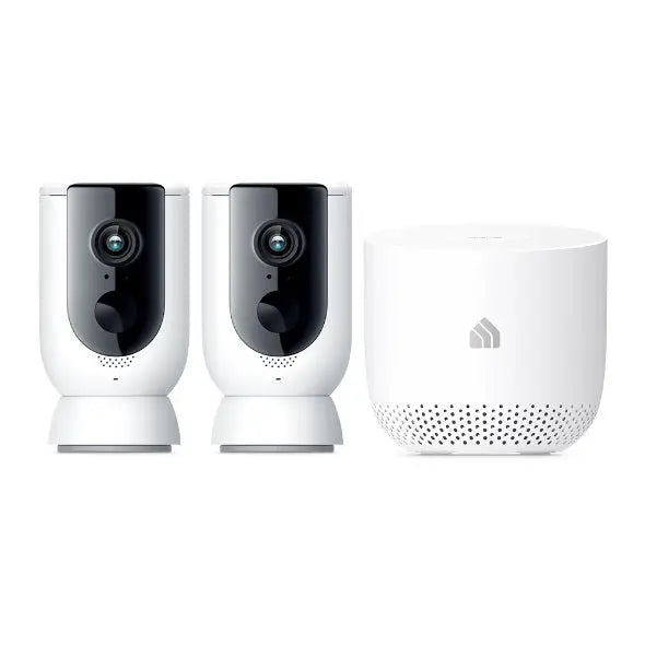 TP-Link Kasa Smart Wire-Free Camera System KC300S2, 2x Camera 1x Hub, 1080p Full HD, Weatherproof, Flexible Placement, 2 Way Audio Rechargable Battery TP-LINK