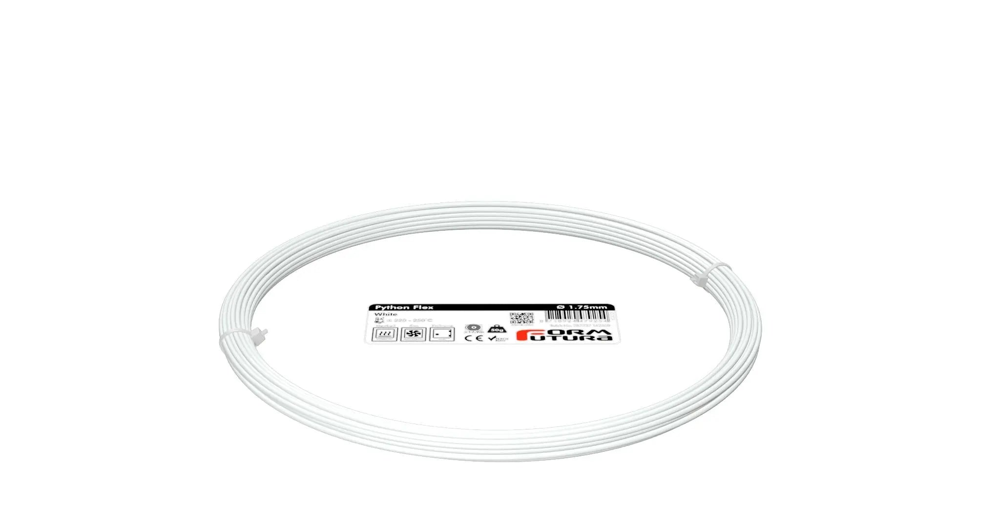 TPU Filament FormFortura Python Flex available in Black, Clear, and White - 3D Printer Filament Deals499