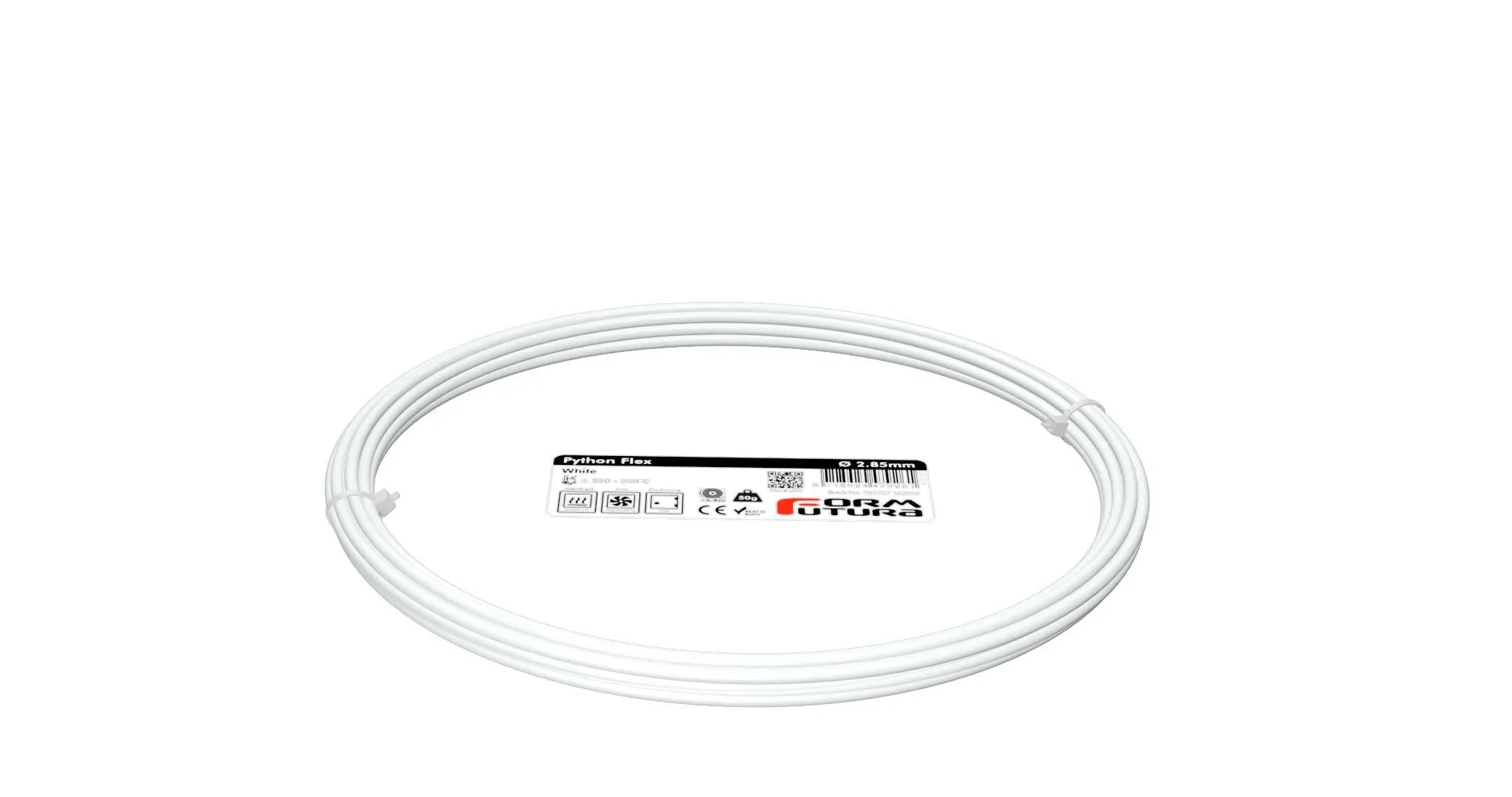 TPU Filament FormFortura Python Flex available in Black, Clear, and White - 3D Printer Filament Deals499