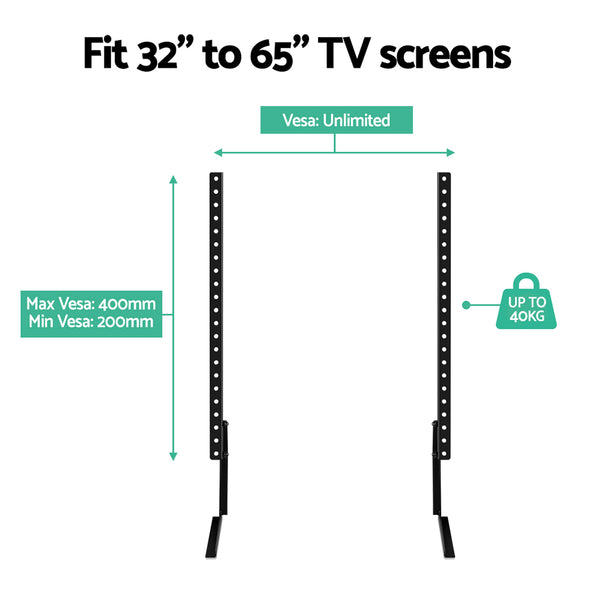 Artiss TV Mount Stand Bracket Riser Universal Table Top Desktop 32 to 65 Inch Deals499
