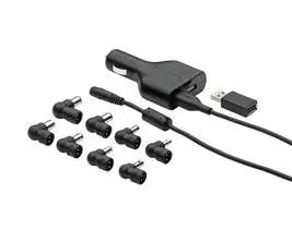 Targus 90W Laptop Car Charger + Phone/Tablet Charge - Dual Charge/Includes 2.1A USB Fast Charging Port/Built to Manufacture standards TARGUS