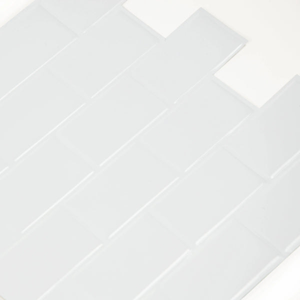 Tiles 3D Peel and Stick Wall Tile Hexagon White (30cm x 30cm x 10 sheets) Deals499