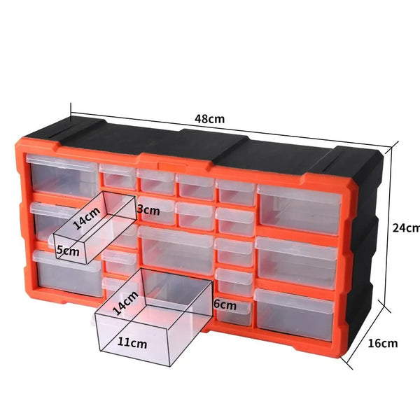 Tool Storage Cabinet Organiser Drawer Bins Toolbox Part Chest Divider 22 Drawers Deals499