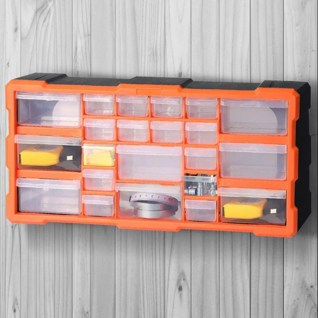 Tool Storage Cabinet Organiser Drawer Bins Toolbox Part Chest Divider 22 Drawers Deals499