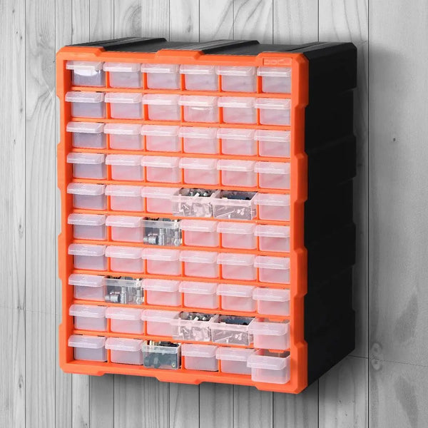 Tool Storage Cabinet Organiser Drawer Bins Toolbox Part Chest Divider 60 Drawers Deals499