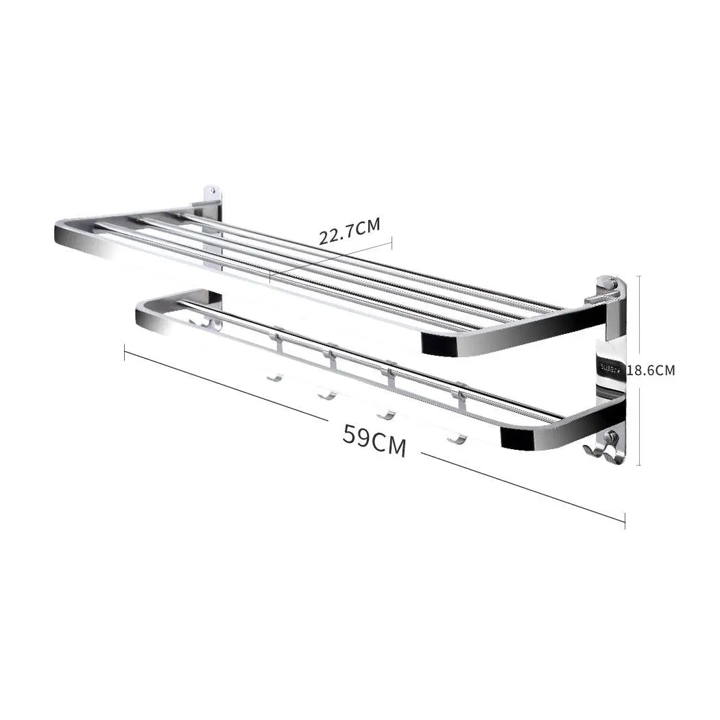 Towel Rail Rack Racks Ladder Shelf Bar Stainless Steel Wall Mounted Bathroom Deals499