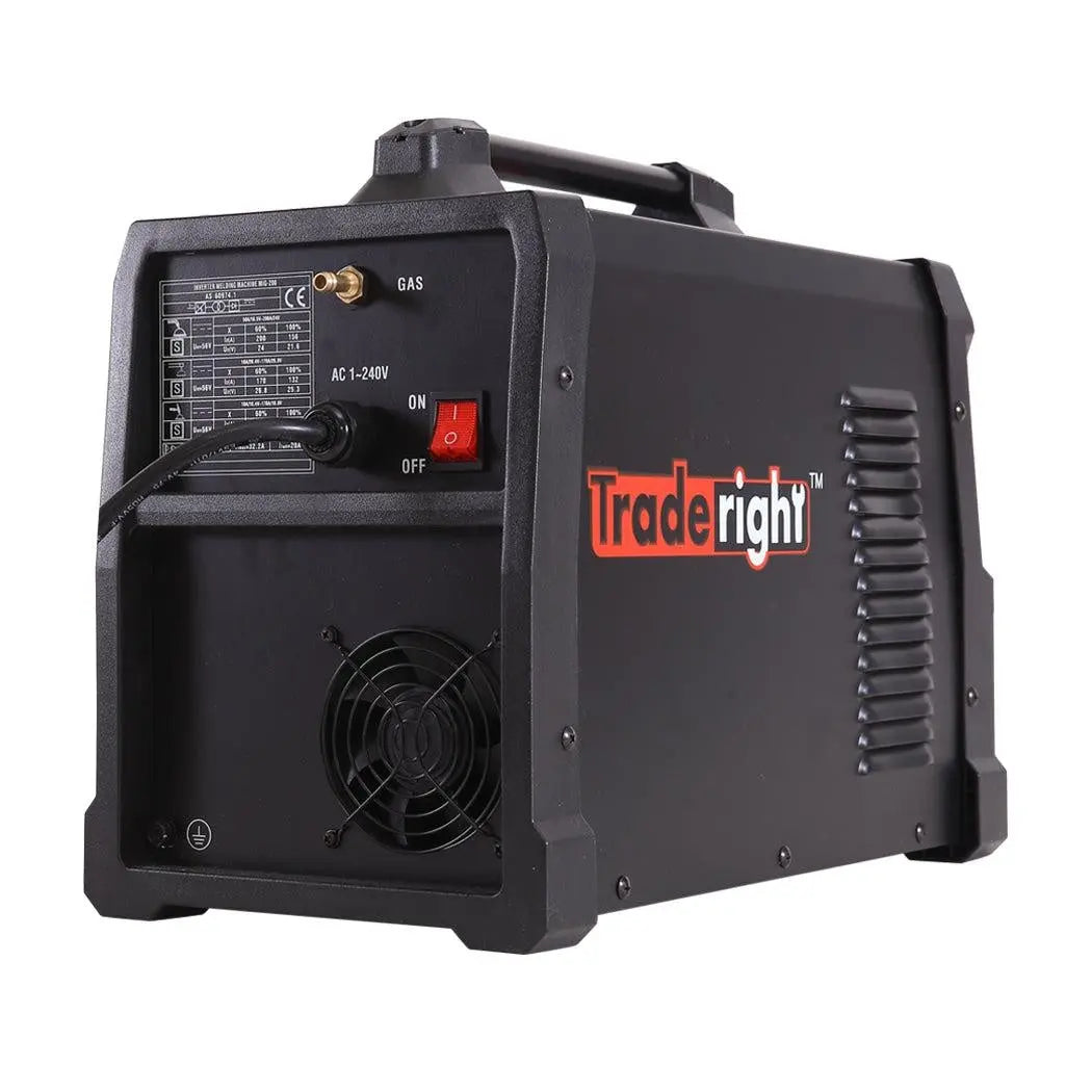 Traderight 200Amp Welder MIG ARC MAG Welding Machine Gas / Gasless Portable Deals499
