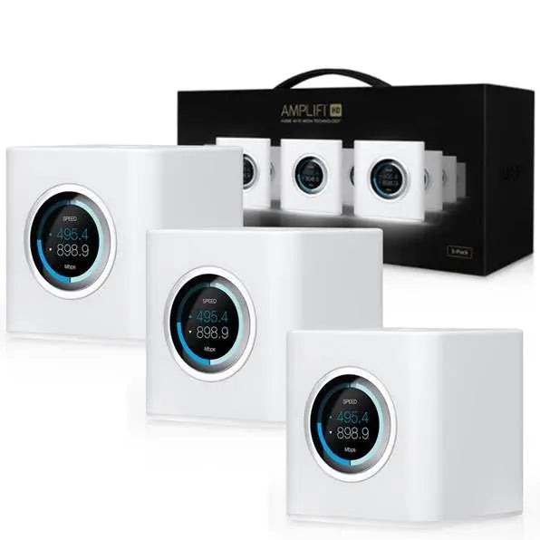 UBIQUITI AFi-HD Router Mesh Bundle - Ubiquiti AmpliFi High Density HD Home Wi-Fi Router - 802.11ac 3x3MIMO - LCD Screen - Coverage up to 2700 sqm UBIQUITI