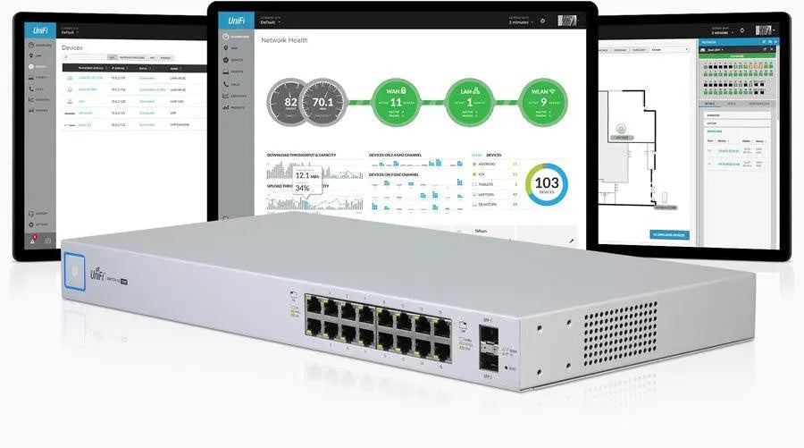 UBIQUITI UniFi 16-port Managed PoE+ Gigabit Switch with SFP 150W UBIQUITI